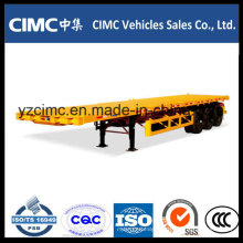 Remolque Cimc 3 Eixos Flatbed com Pneu Único